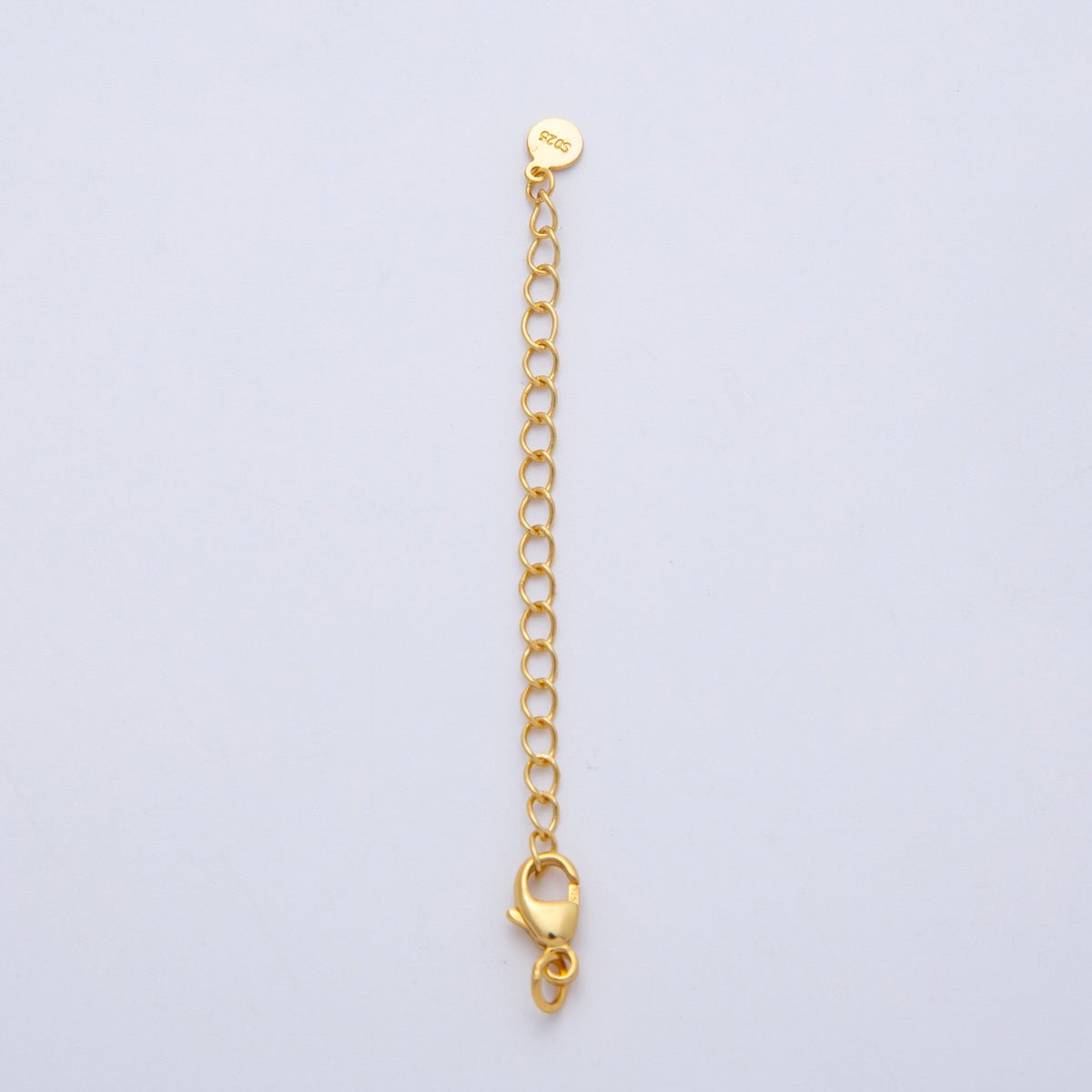 S925 Sterling Silver Minimalist Lobster Claw Clasp w. 3 Inch Extender Closure Findings | SL - 00713 - DLUXCA