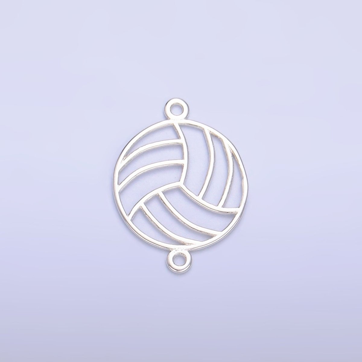 S925 Sterling Silver Minimalist Soccer Ball Sports Connector in Gold & Silver | SL - 585 - DLUXCA