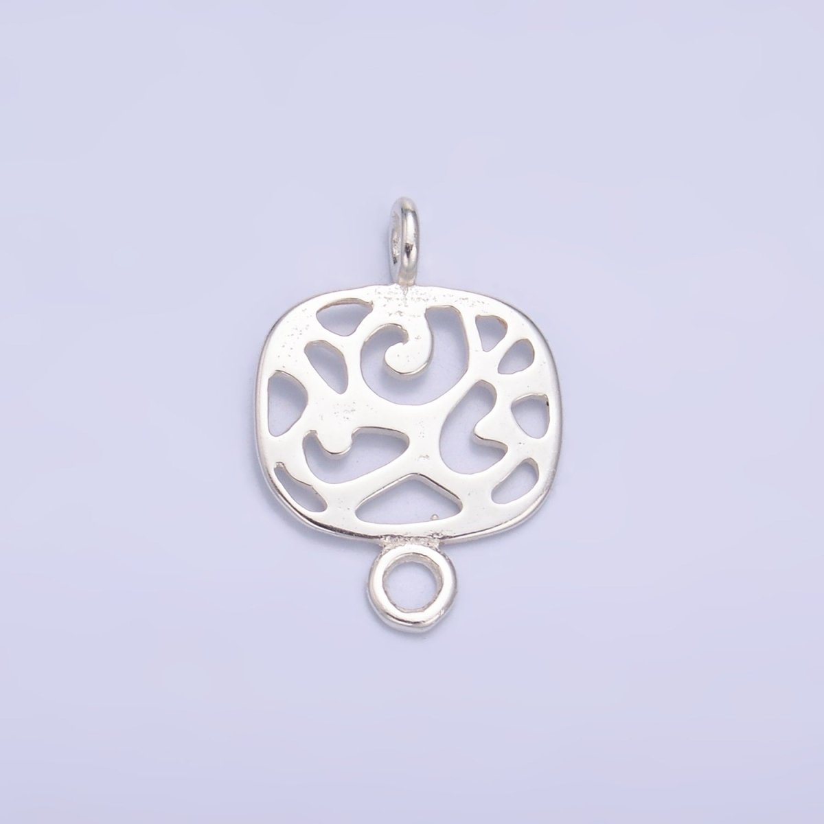 S925 Sterling Silver Open Abstract Geometric Square Connector in Gold & Silver | SL - 618 - DLUXCA