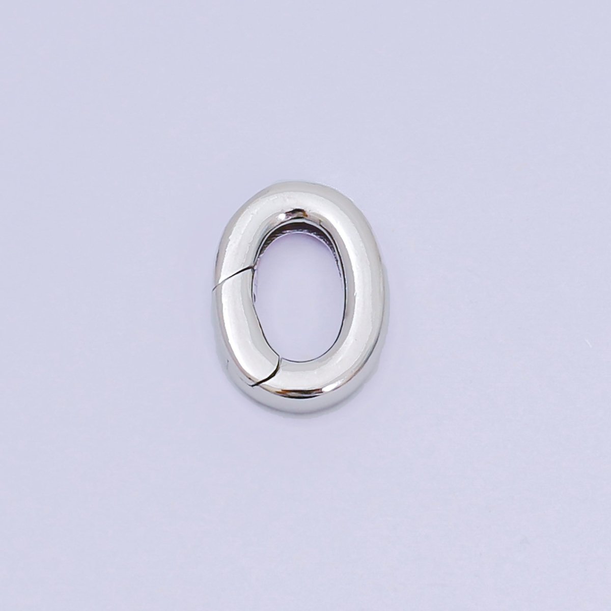 S925 Sterling Silver Push Gate Oval Clasp Charm Holder Supply | SL - 674 - DLUXCA