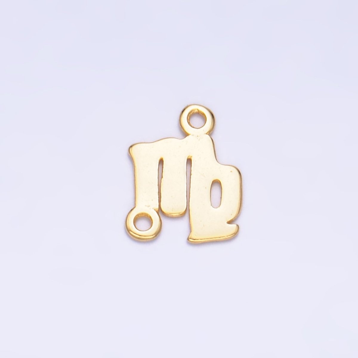 S925 Sterling Silver Virgo Zodiac Symbol Minimalist Connector in Gold & Silver | SL - 590 - DLUXCA