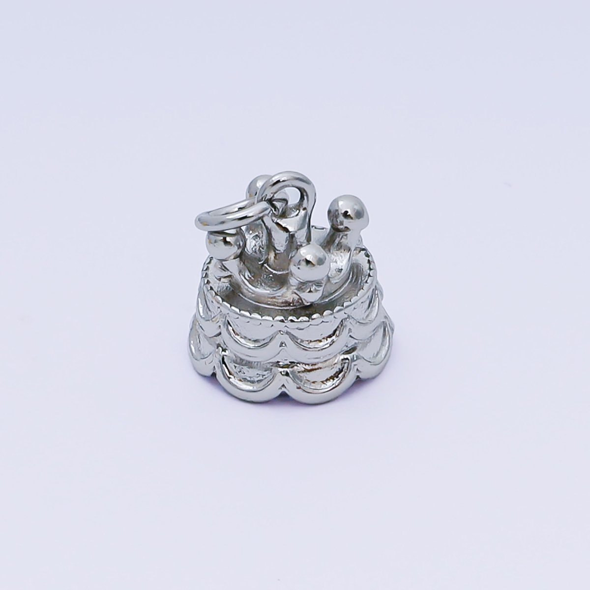Silver 11mm Birthday Surprise 2 - Layered Cake Charm | AH - 587 - DLUXCA