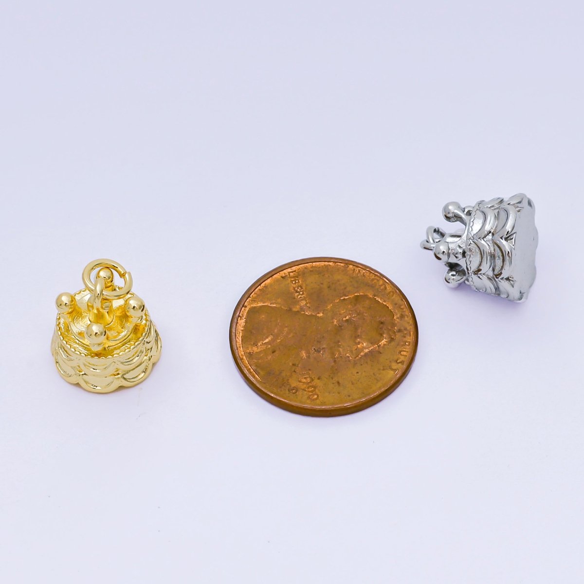 Silver 11mm Birthday Surprise 2 - Layered Cake Charm | AH - 587 - DLUXCA