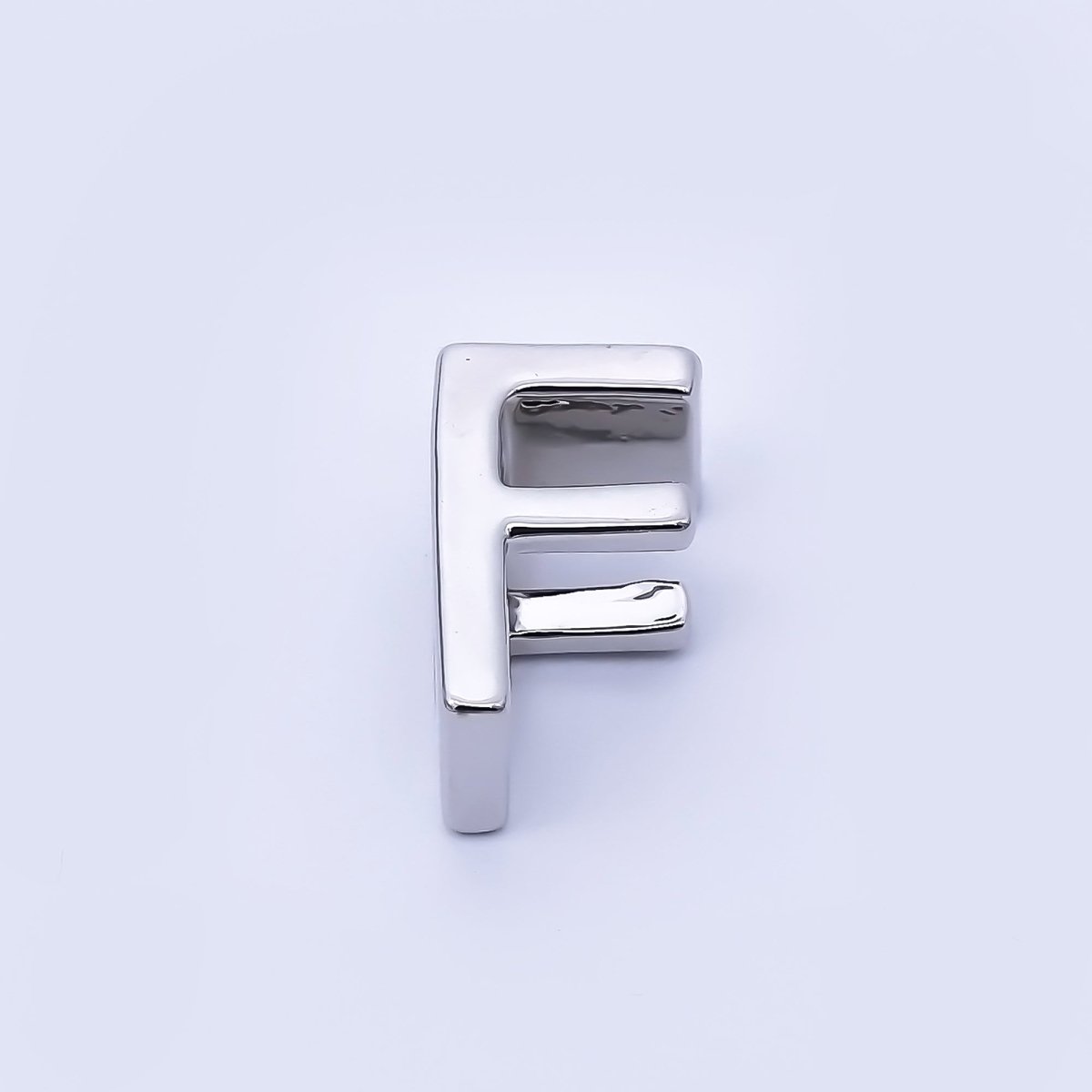 Silver 13mm Personalized Minimalist Initial Letter Alphabet Bead | AF144 - AF156 - DLUXCA