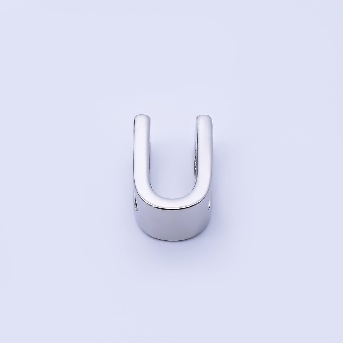 Silver 13mm Personalized Minimalist Initial Letter Alphabet Bead | AF144 - AF156 - DLUXCA