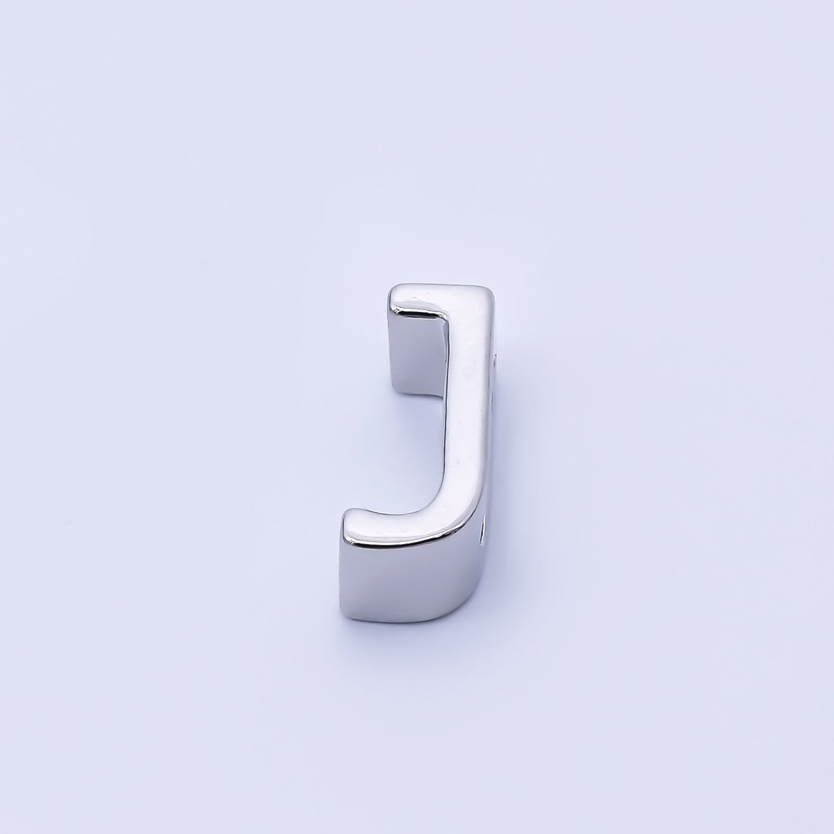 Silver 13mm Personalized Minimalist Initial Letter Alphabet Bead | AF144 - AF156 - DLUXCA