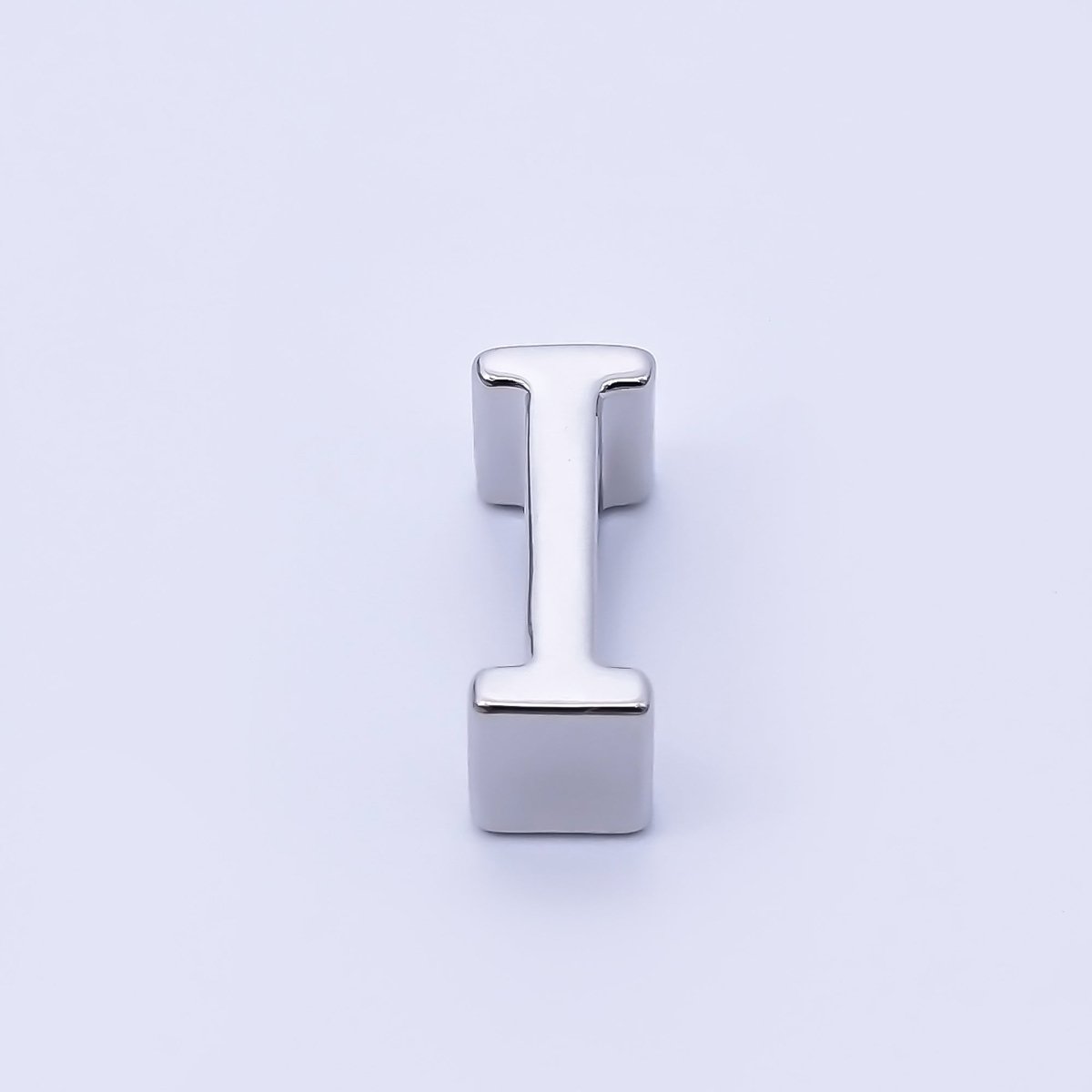 Silver 13mm Personalized Minimalist Initial Letter Alphabet Bead | AF144 - AF156 - DLUXCA