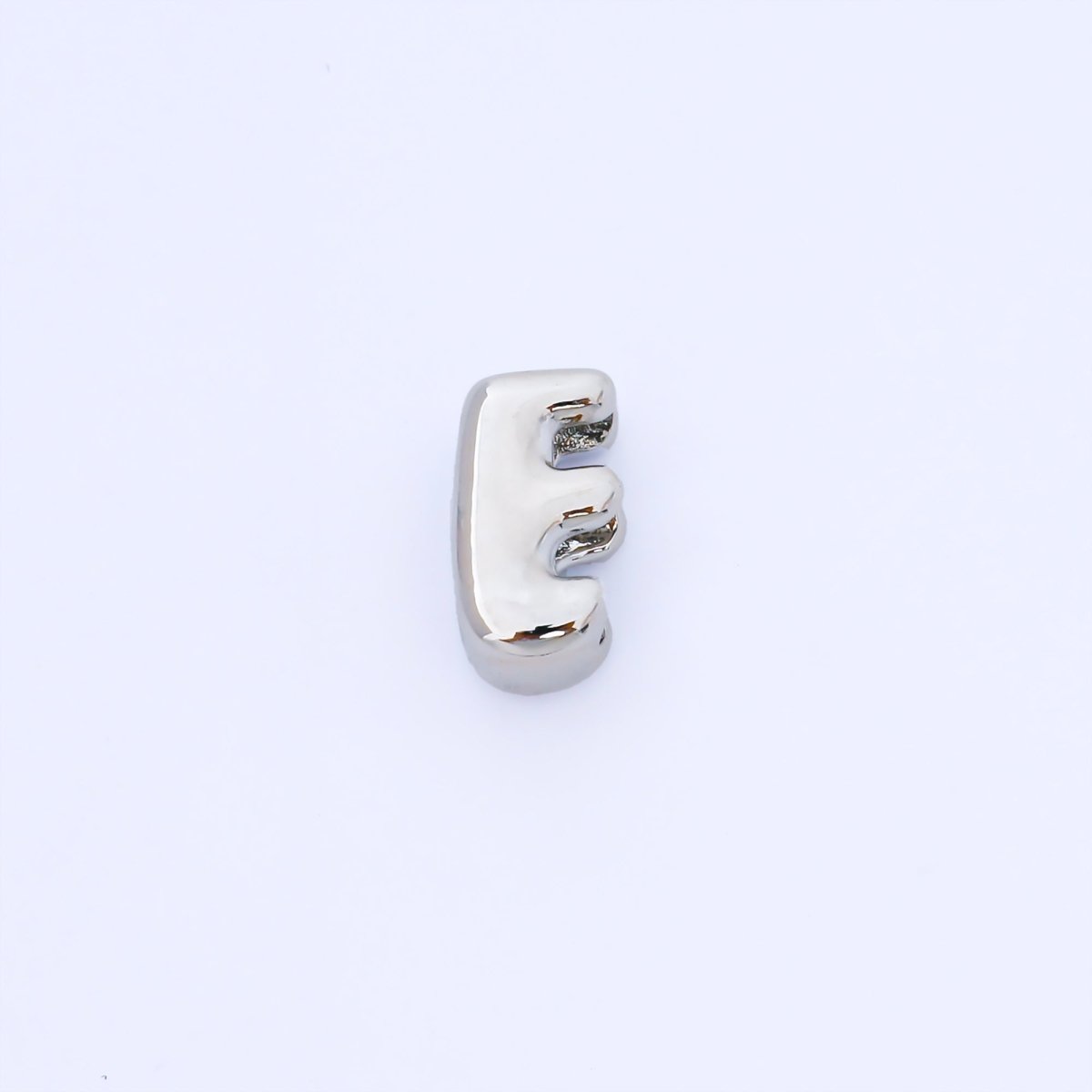 Silver 15mm Personalized Chubby Bubble Initial Letter Alphabet Bead | AF092 - AF104 - DLUXCA