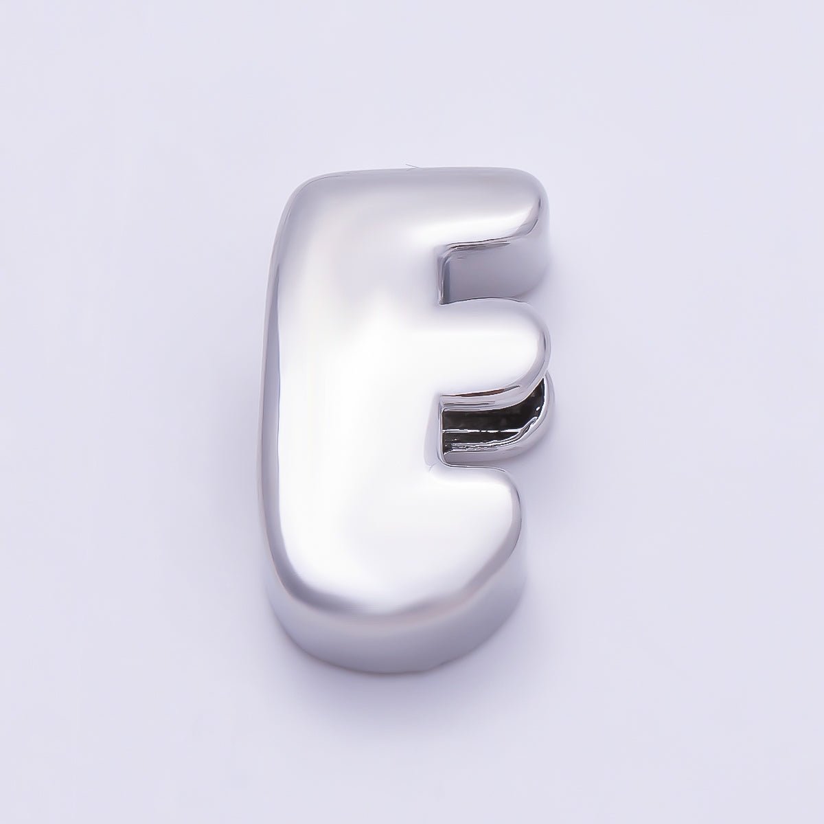 Silver 20mm Minimalist Chubby Initial Letter A-Z Alphabet Personalized Bead | Beads-00440 ~ Beads-00439 (Copy) - DLUXCA
