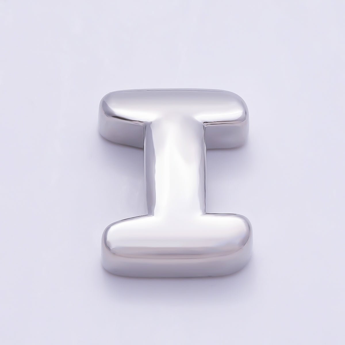 Silver 20mm Minimalist Chubby Initial Letter A-Z Alphabet Personalized Bead | Beads-00440 ~ Beads-00439 (Copy) - DLUXCA