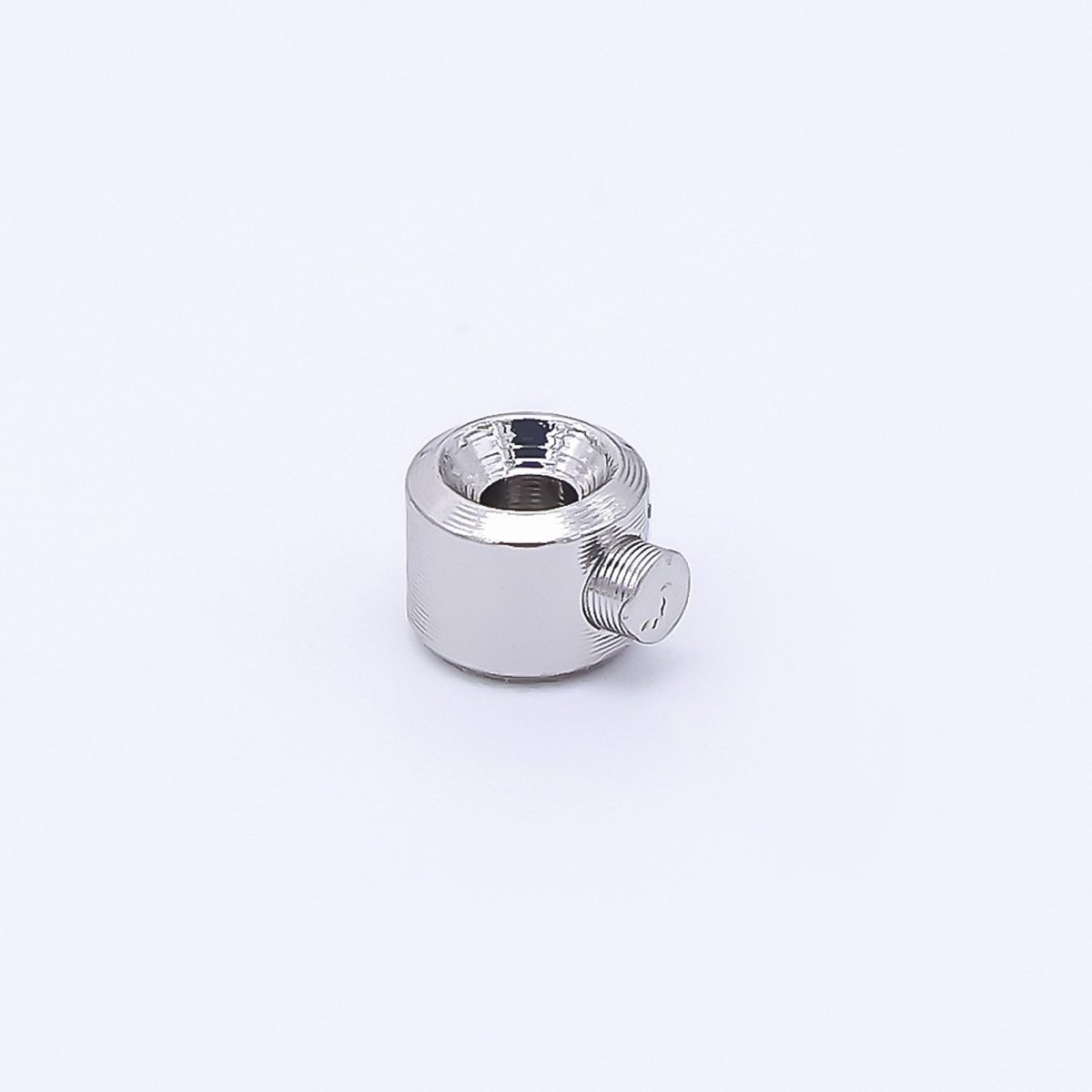 Silver 4mm Threaded Open Barrel Closure Findings by Set | Z1277 - DLUXCA