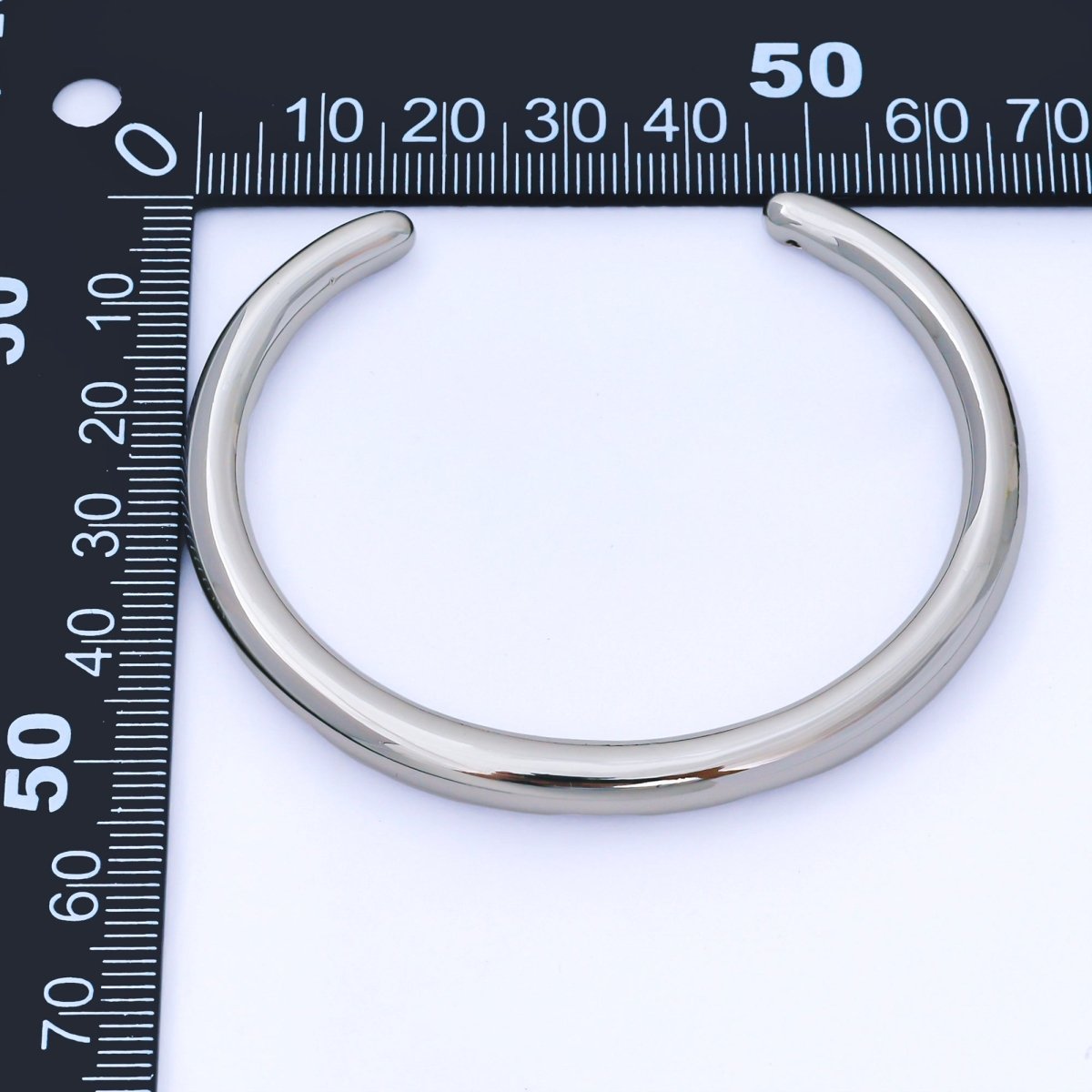 Silver Simple Minimalist Classic Cuff Bracelet | WA - 1692 - DLUXCA