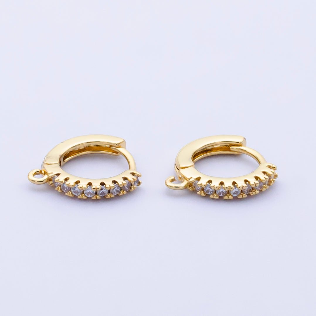 Simple Minimalist Huggies Gold Filled Earring Supplies for DIY Earring in Silver & Gold | K473 K578 - DLUXCA