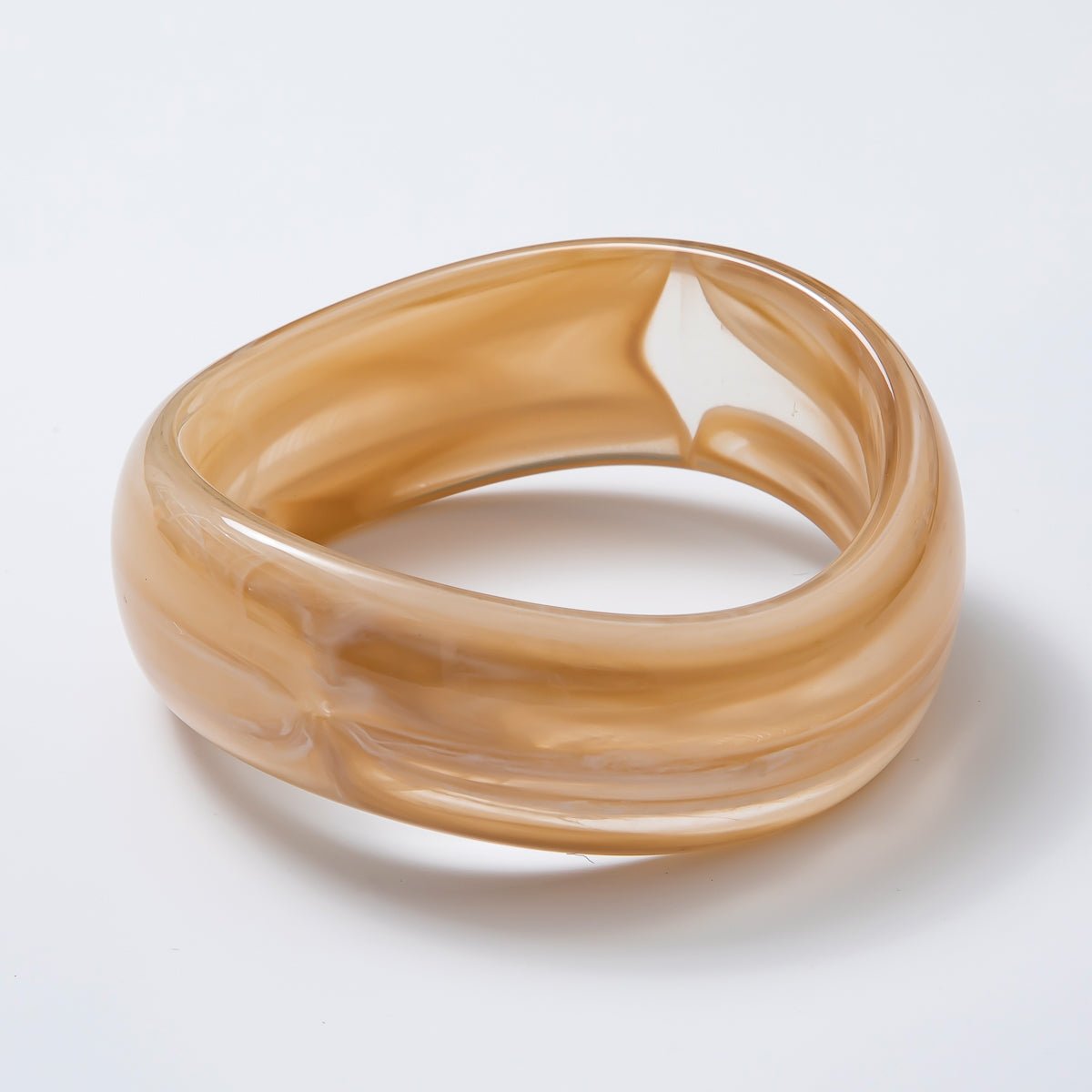 Solid Resin Acrylic Geometric Wide Bangle Bracelet | WA - 3384 ~ WA - 3393 - DLUXCA