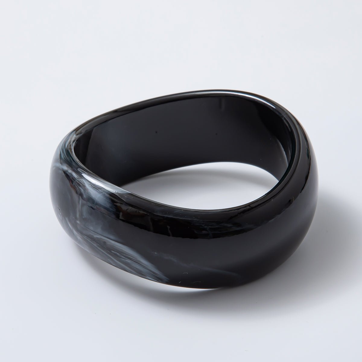 Solid Resin Acrylic Geometric Wide Bangle Bracelet | WA - 3384 ~ WA - 3393 - DLUXCA