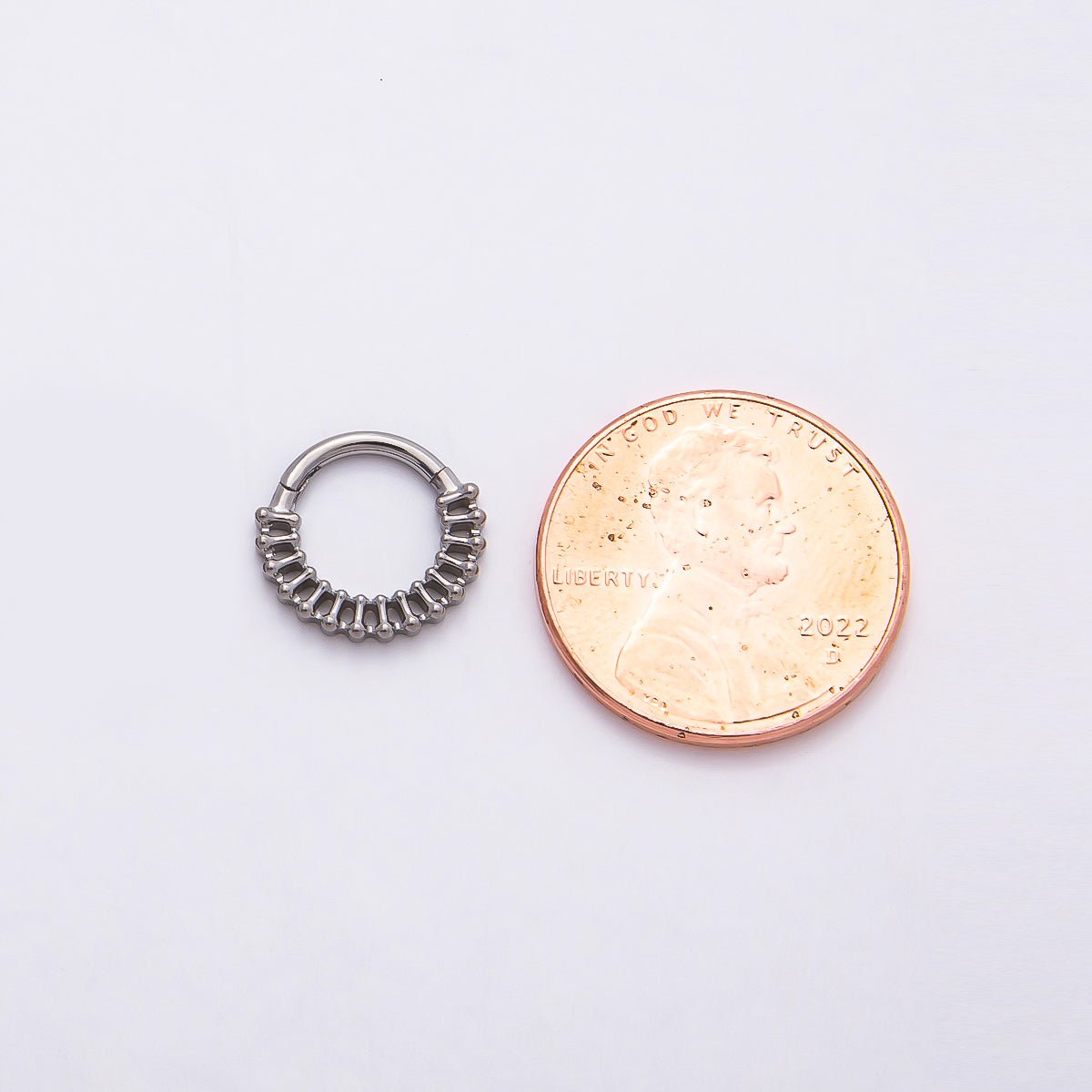 Stainless Steel 11mm Geometric Molten Ball Bar Pull Gate Round Finding in Gold & Silver | Findings-00214 Findings-00215 - DLUXCA
