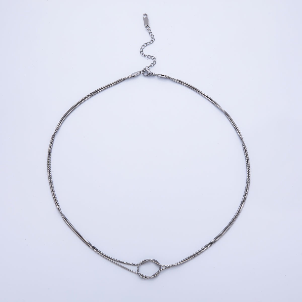 Stainless Steel 1.2mm Knot Snake Chain 18 Inch Necklace in Gold & Silver | WA - 3995 WA - 3996 - DLUXCA