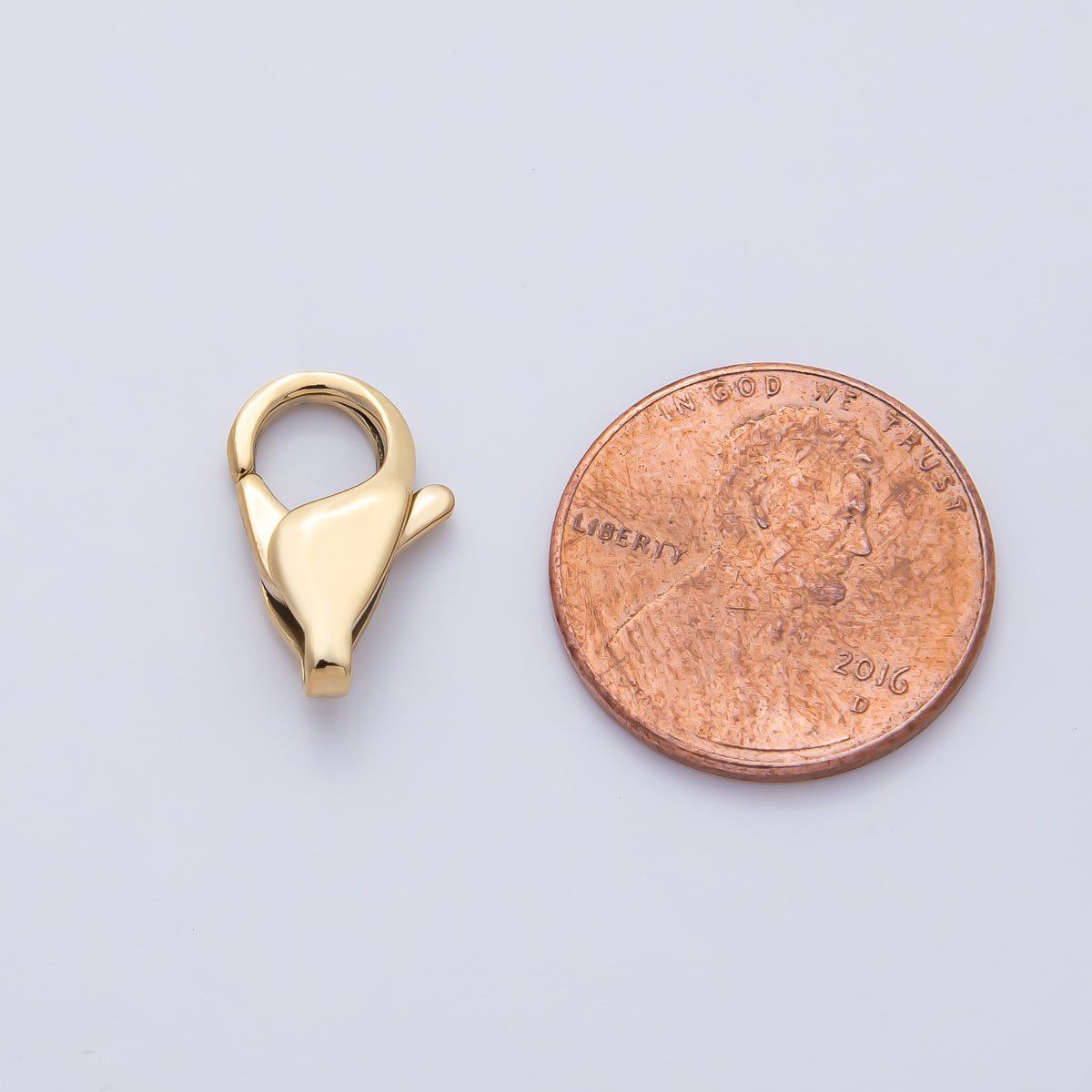 Stainless Steel 15.5mm Minimalist Rectangular Lobster Claw Closure Finding | Z1623 - DLUXCA