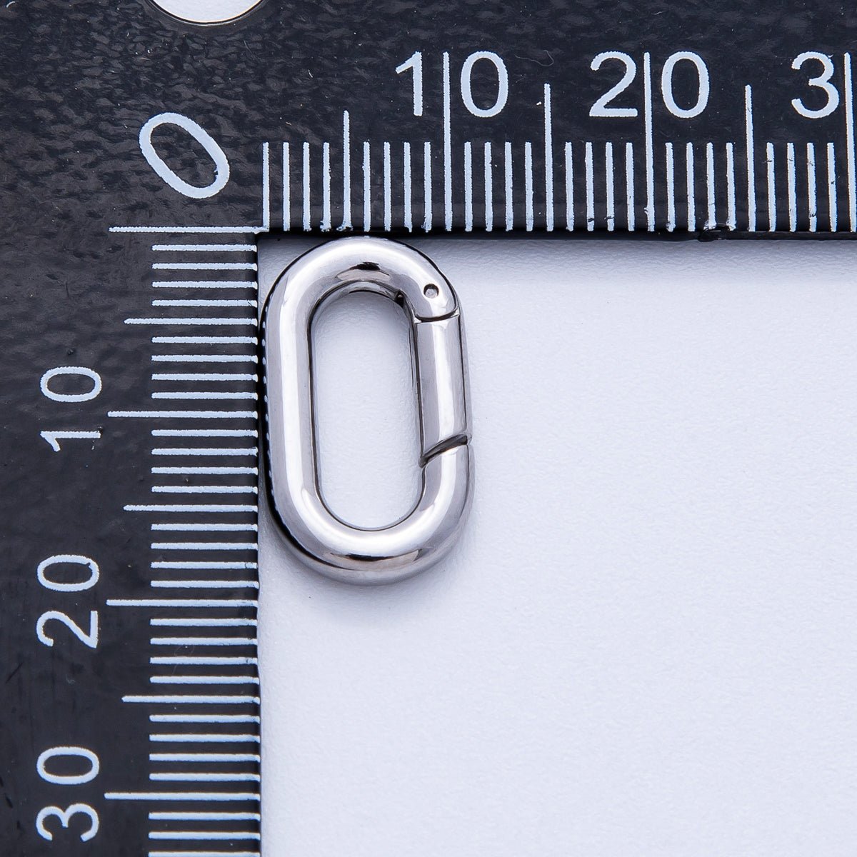 Stainless Steel 18mm Minimalist Oblong Oval Push Gate Clasp Closure Finding | Findings - 00076 - DLUXCA