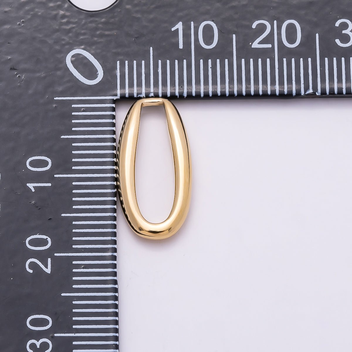 Stainless Steel 18mm Minimalist Open Oval Link Pendant Findings | Findings-00176 - DLUXCA