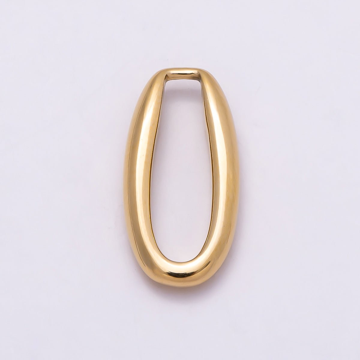 Stainless Steel 18mm Minimalist Open Oval Link Pendant Findings | Findings-00176 - DLUXCA