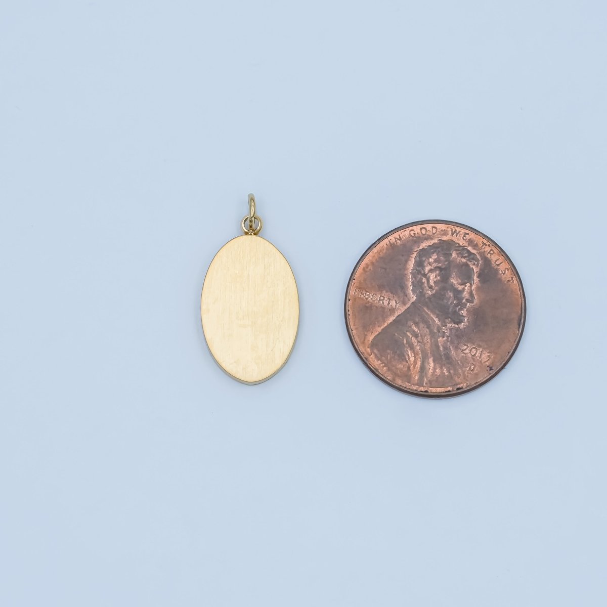 Stainless Steel 18mm Minimalist Oval Charm | P590 - DLUXCA