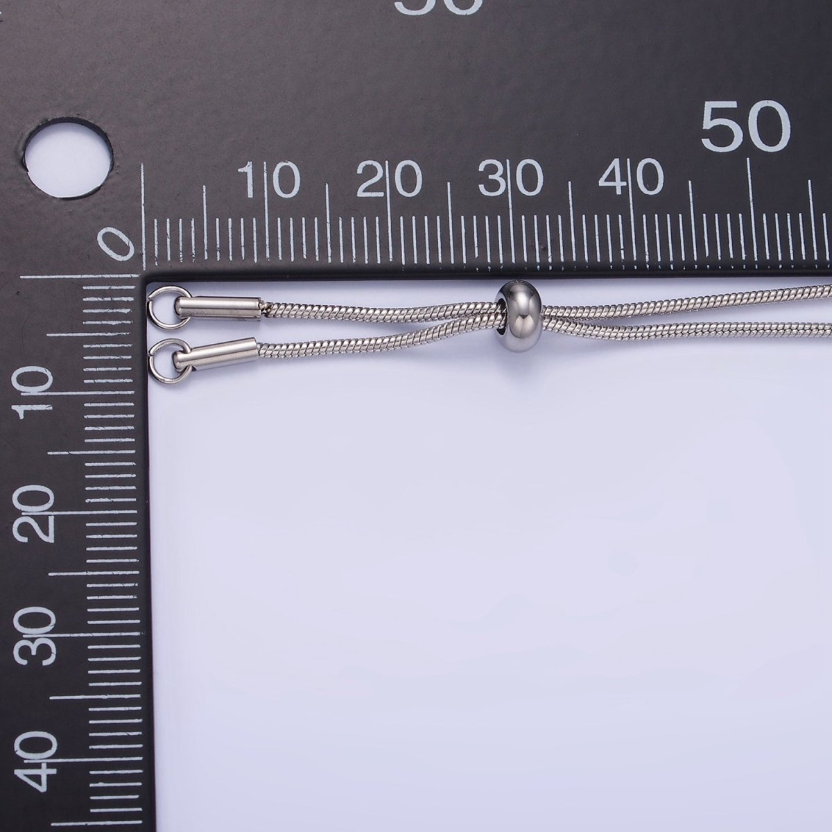 Stainless Steel 1mm Snake Chain Slider 20 Inch Y Necklace Gold & Silver | WA-2488 WA-2489 - DLUXCA