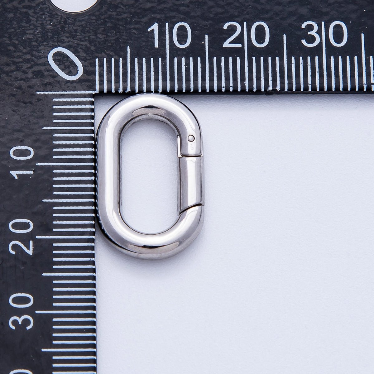 Stainless Steel 23mm Minimalist Oblong Oval Push Gate Clasp Closure Finding | Findings - 00077 - DLUXCA