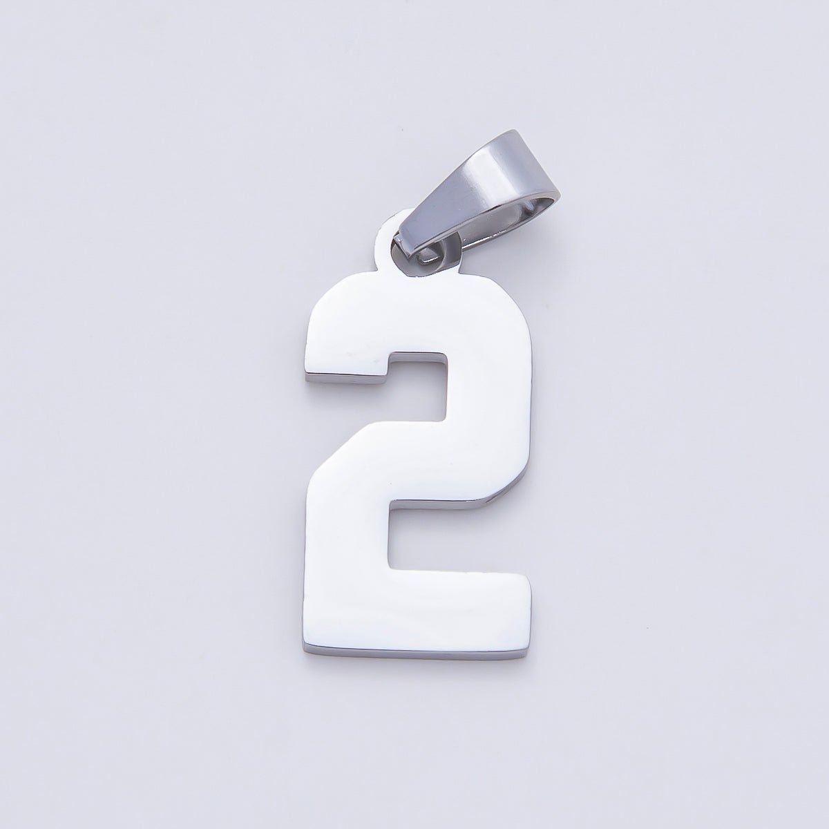 Stainless Steel 23mm Sport Jersey Varsity Number Pendant | Charms-00991 ~ Charms-01000 - DLUXCA