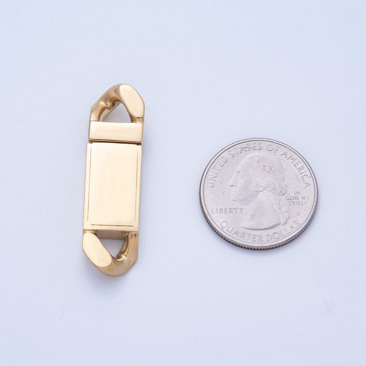 Stainless Steel 30.5mm, 40.5mm Minimalist Curb Chain Insert Clasps Closure Finding | Z1660 Z1661 - DLUXCA