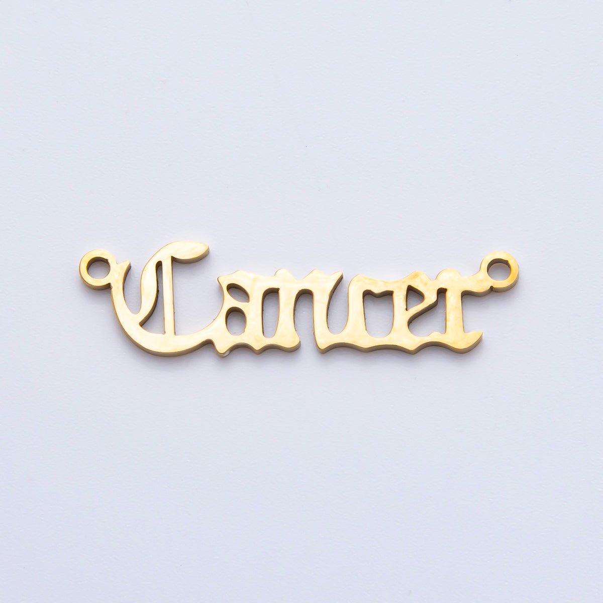 Stainless Steel 33mm Old English Font Astrology Zodiac Charm Connector | A - 1340 A - 1345 - DLUXCA