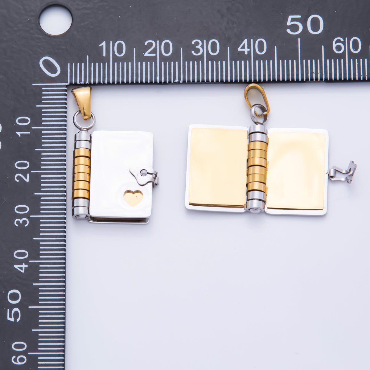 Stainless Steel 34.5mm Diary Open - Book Charm | P - 742 P - 744 - DLUXCA