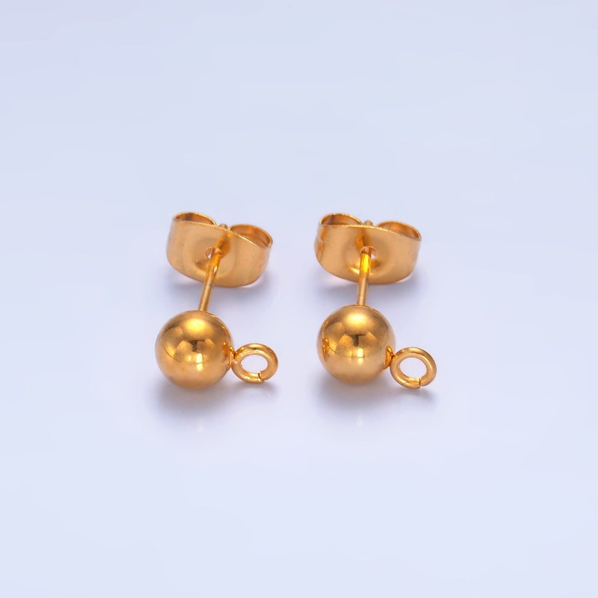 Stainless Steel 3mm, 4mm, 5mm Ball Bead Drop Stud Findings | Z1062 Z1077 Z1078 - DLUXCA