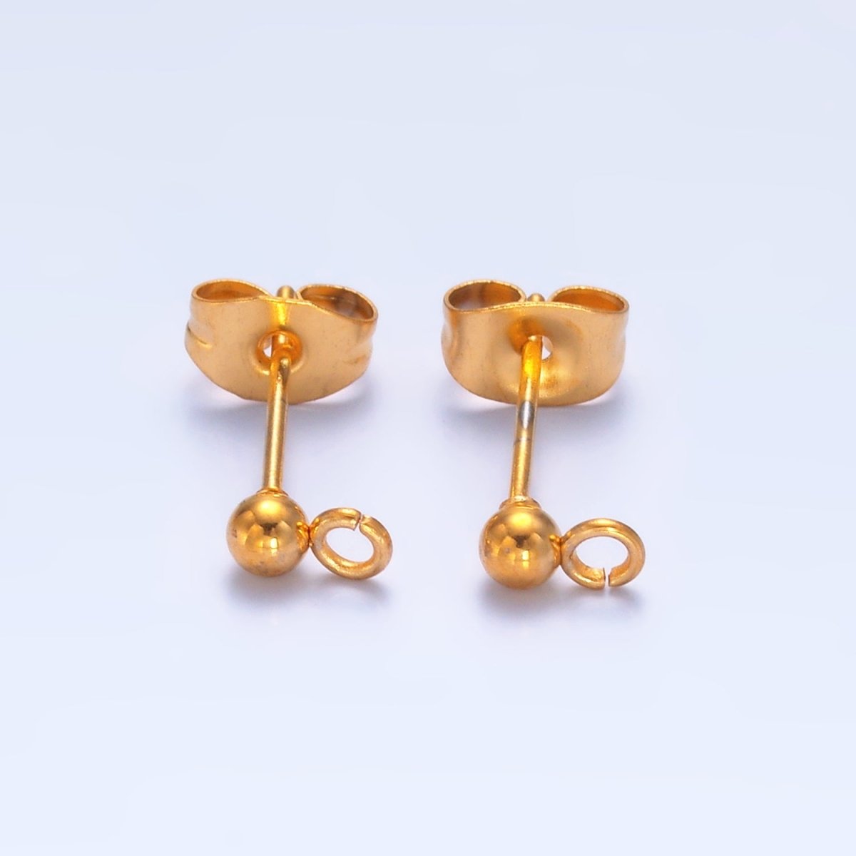 Stainless Steel 3mm, 4mm, 5mm Ball Bead Drop Stud Findings | Z1062 Z1077 Z1078 - DLUXCA