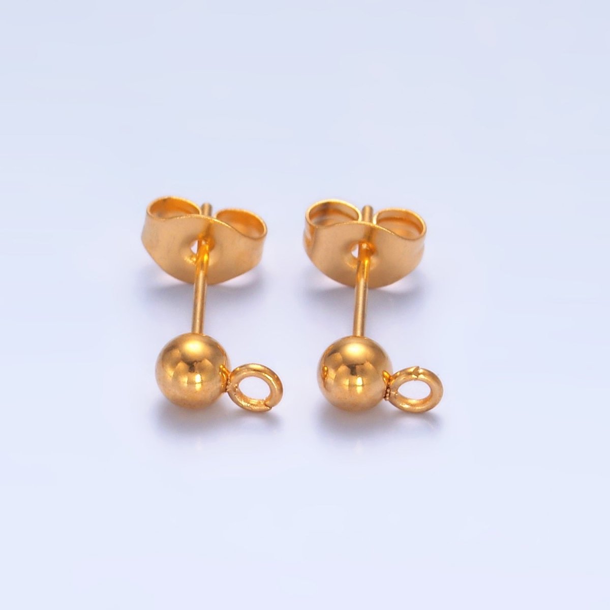 Stainless Steel 3mm, 4mm, 5mm Ball Bead Drop Stud Findings | Z1062 Z1077 Z1078 - DLUXCA
