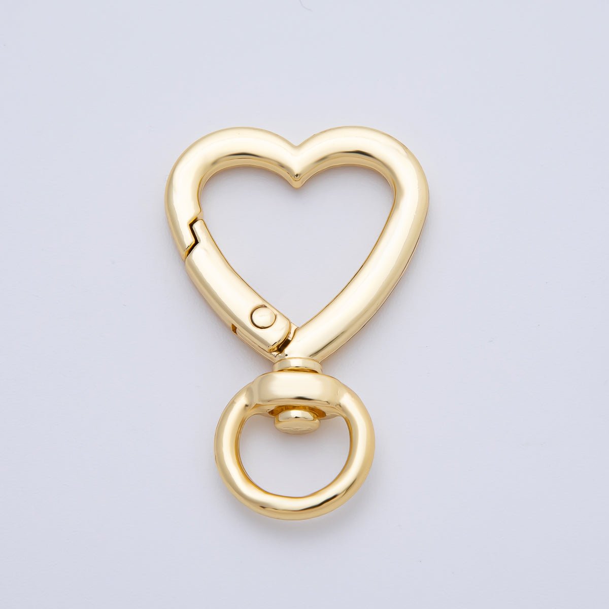 Stainless Steel 41mm Heart - Shaped Push Gate Clasp Open Loop Closure Finding | Z1414 - DLUXCA