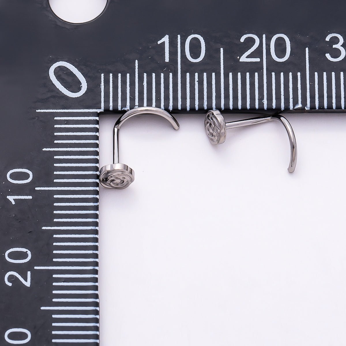 Stainless Steel 4mm Minimalist Rose Flower Cartilage Nose Single Piercing Stud in Gold & Silver | Findings-00222 Findings-00223 - DLUXCA