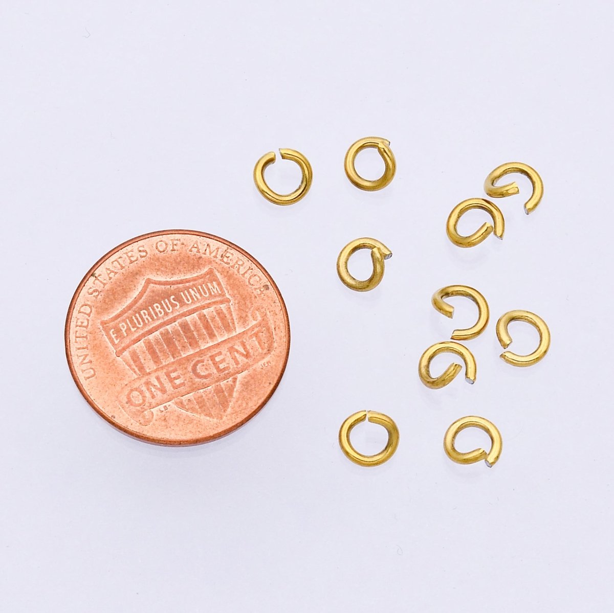 Stainless Steel 5mm Jump Ring Findings by 10 units Findings Set | Z956 - DLUXCA