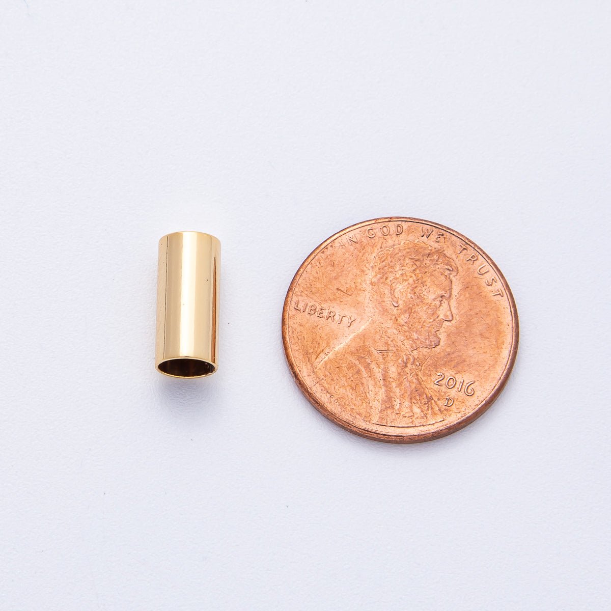 Stainless Steel 5mm x 10.8mm Minimalist Cylinder Tube End Cap Finding by 6 Pieces / Set | Z1658 - DLUXCA