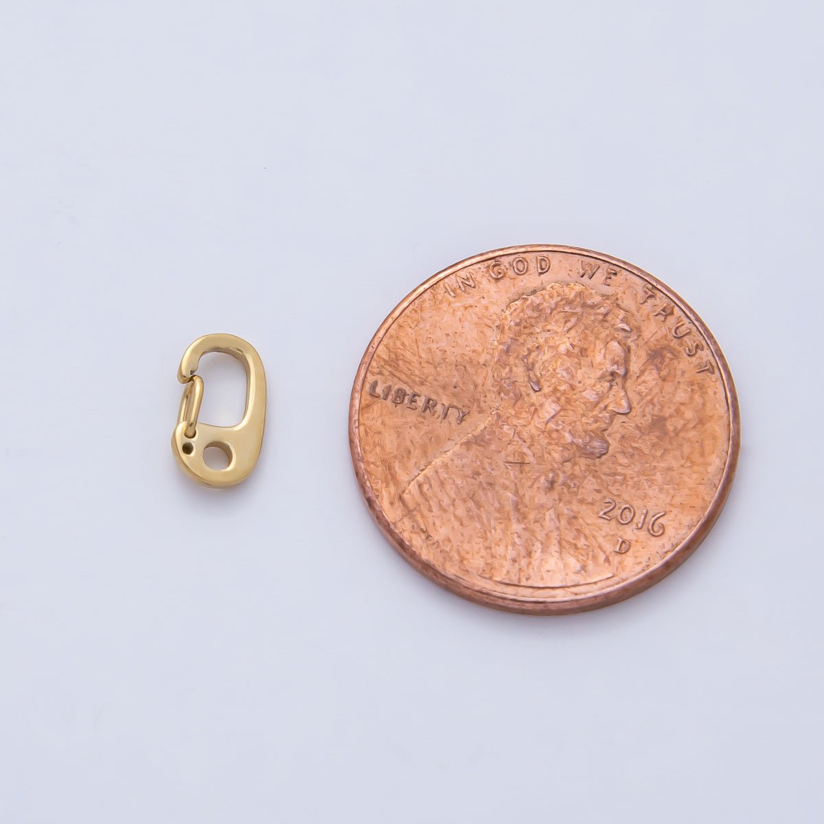 Stainless Steel 7.7mm Push Gate Oblong Minimalist Finding | Z1621 - DLUXCA