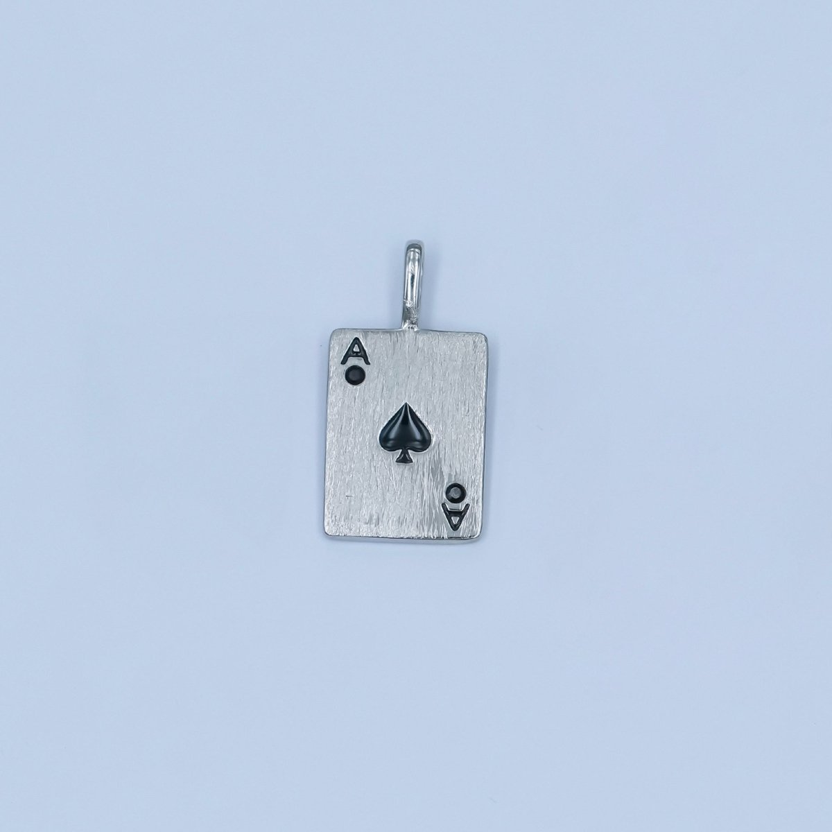 Stainless Steel Ace Playing Card CZ Pendant in Gold & Silver | AA1449 - AA1452 - DLUXCA