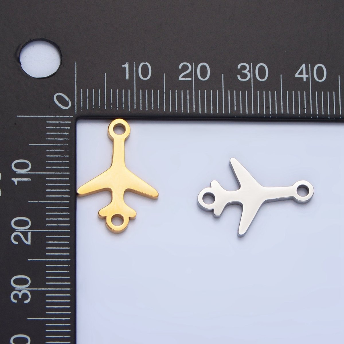 Stainless Steel Airplane Travel Vehicle Connector in Gold & Silver | F231 - DLUXCA