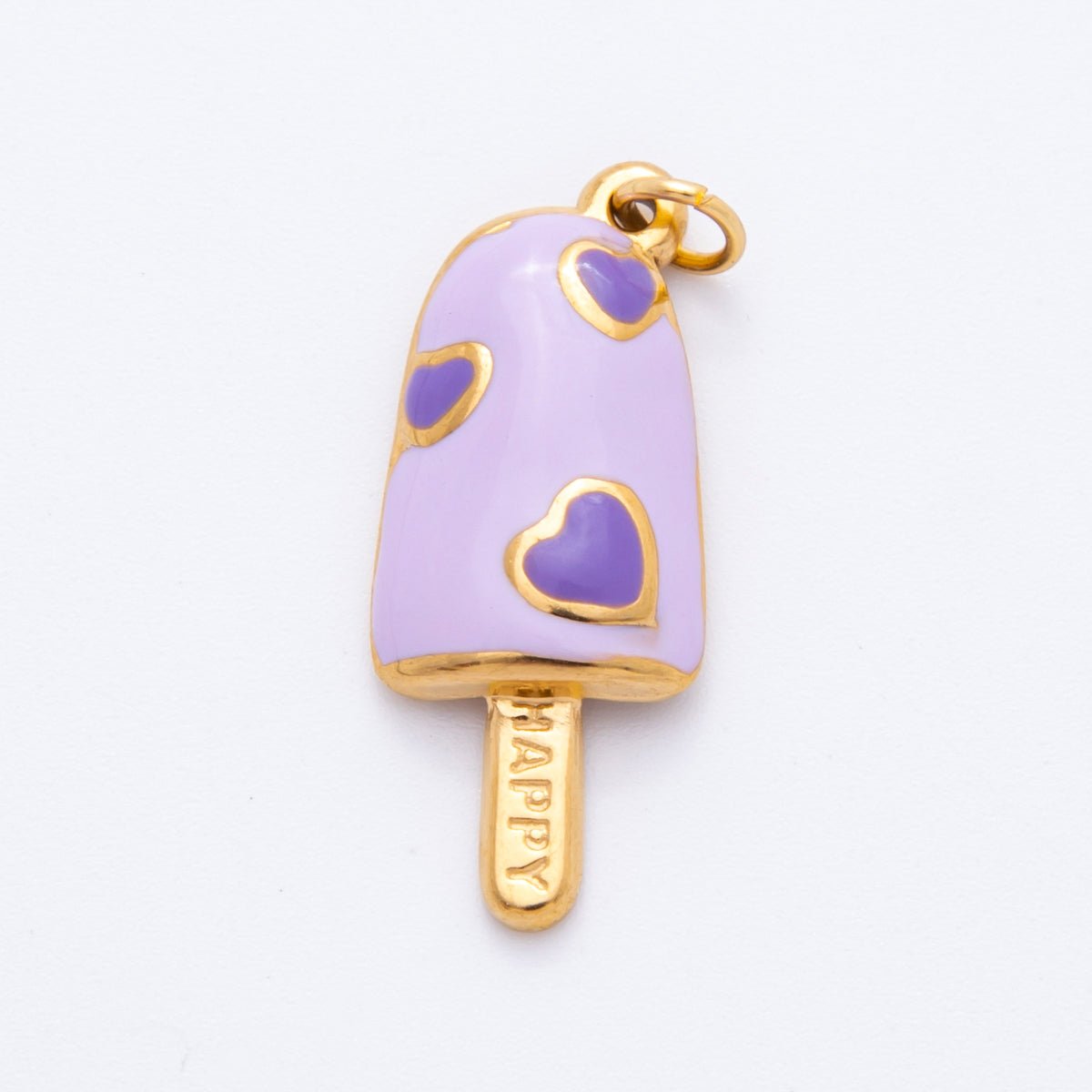 Stainless Steel Blue, Pink, Purple, Multicolor Enamel Popsicle Ice Cream Charm | J448 J452 - DLUXCA