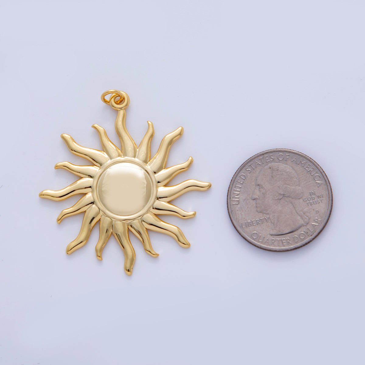 Stainless Steel Celestial Sunburst Minimalist Charm | AF314 - DLUXCA