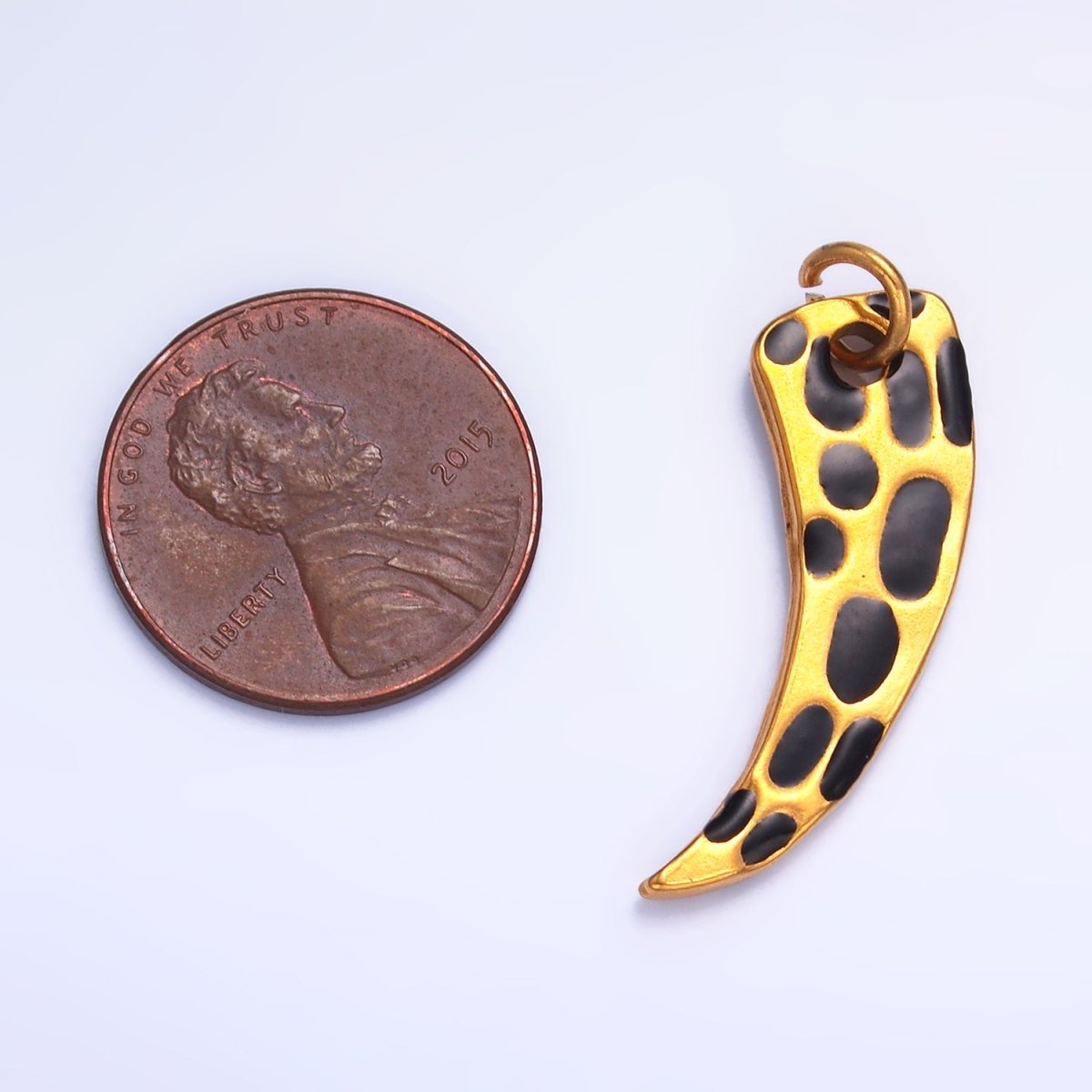 Stainless Steel Cheetah Dotted Talon Charm | P646 - DLUXCA