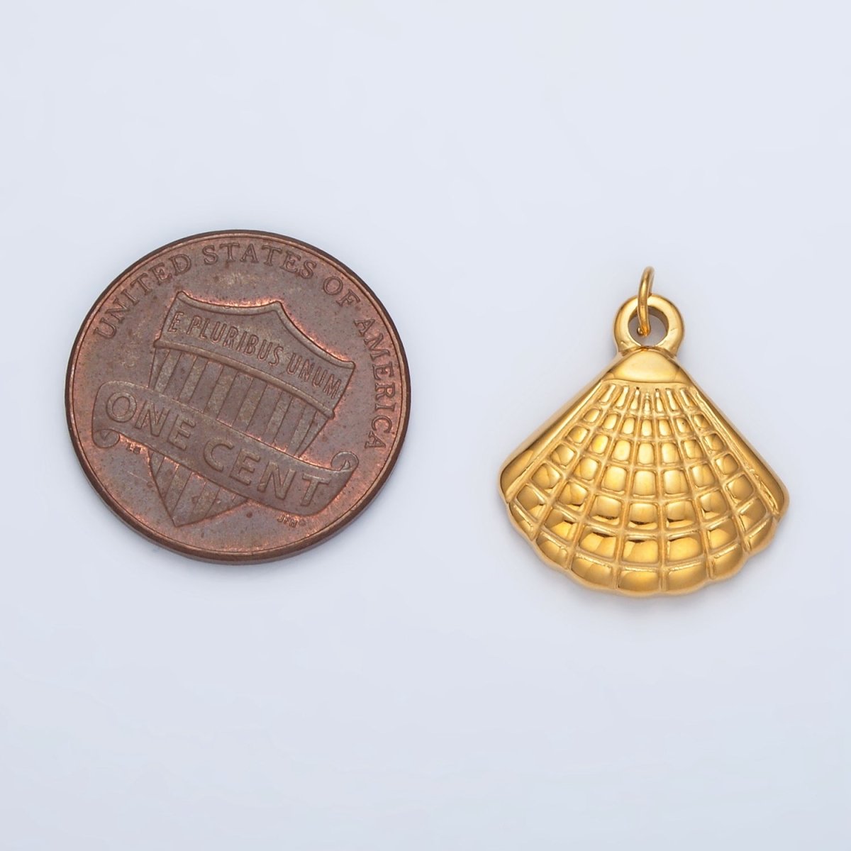 Stainless Steel Clam Sea Shell Minimalist Mini Charm | P1038 - DLUXCA