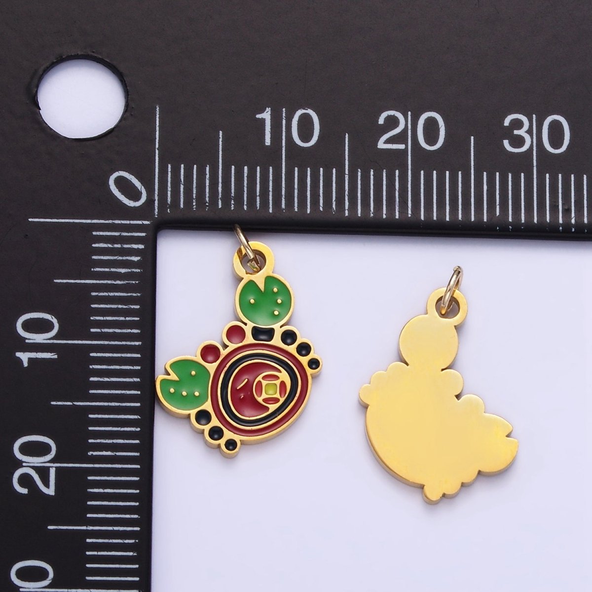 Stainless Steel Crab Charm Enamel Beach Animal Pendant | P993 - DLUXCA