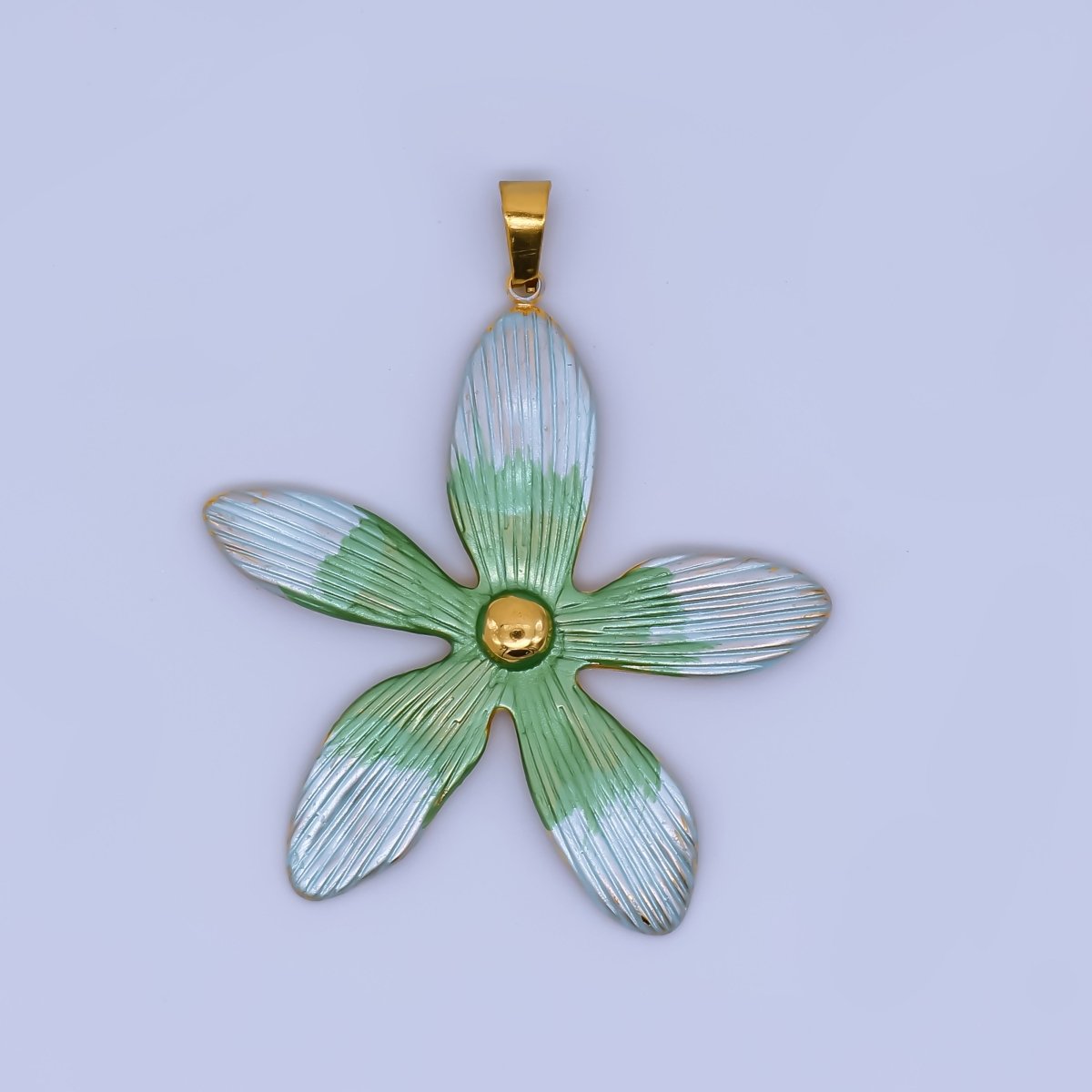 Stainless Steel Enamel 40mm 5 - Petal Star Orchid Flower Charm | J - 063 J - 070 J - 083 J - 138 - DLUXCA