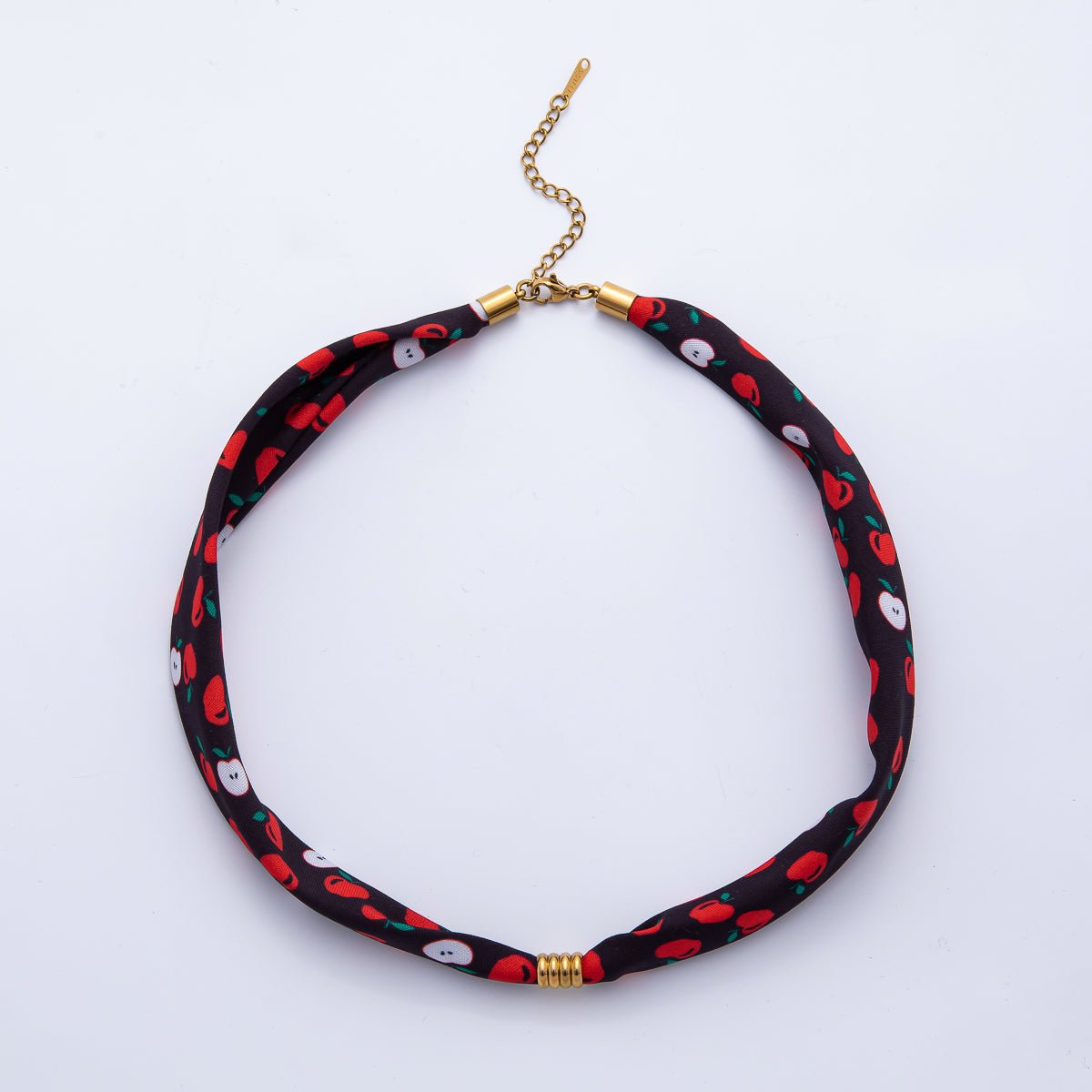 Stainless Steel Gold Brown, Black, Pink Smooth Silk Scarf Handmade Necklace | WA1653 - WA1655, WA1716 - WA1718, WA1721 - WA1723, WA1726 WA1727 WA1730 WA1735 - DLUXCA