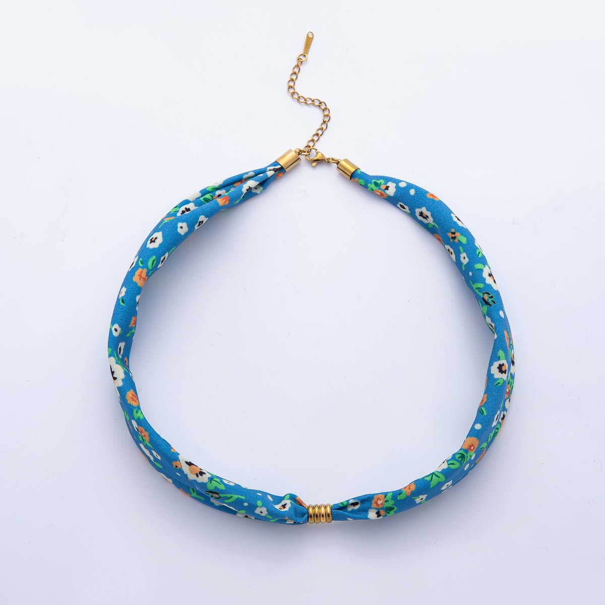 Stainless Steel Gold Brown, Black, Pink Smooth Silk Scarf Handmade Necklace | WA1653 - WA1655, WA1716 - WA1718, WA1721 - WA1723, WA1726 WA1727 WA1730 WA1735 - DLUXCA